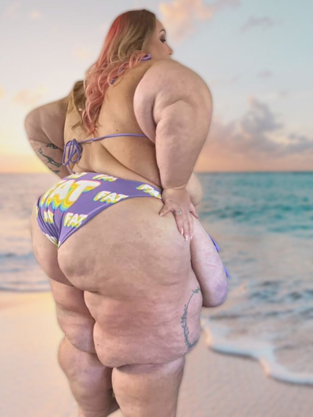 Retro FAT Bikini | Plus Size Tie String Swimsuit | Size-Inclusive Body Positive Bathing Suit | Curvy Pride Swimwear up to 6XL