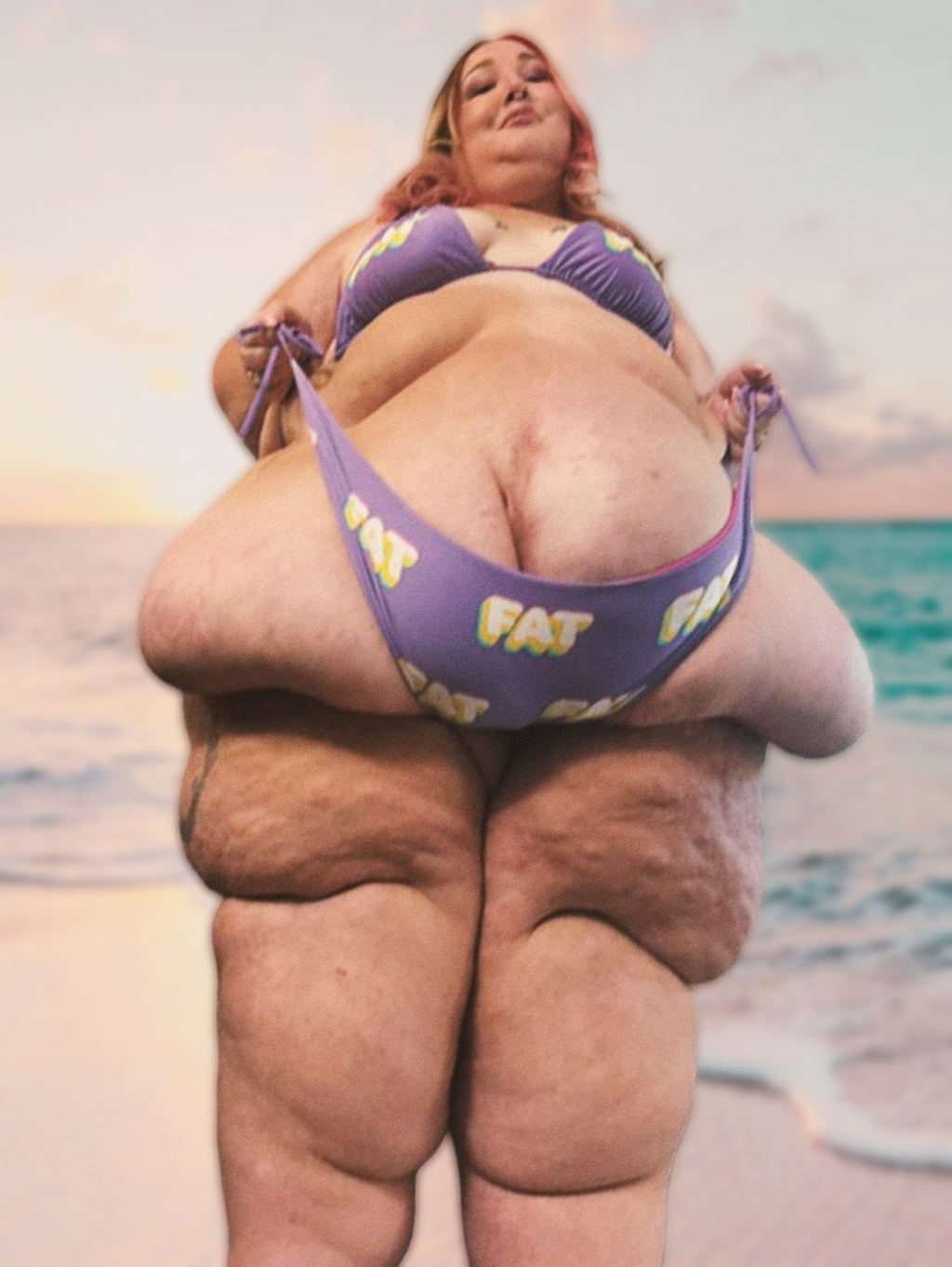 Retro FAT Bikini | Plus Size Tie String Swimsuit | Size-Inclusive Body Positive Bathing Suit | Curvy Pride Swimwear up to 6XL