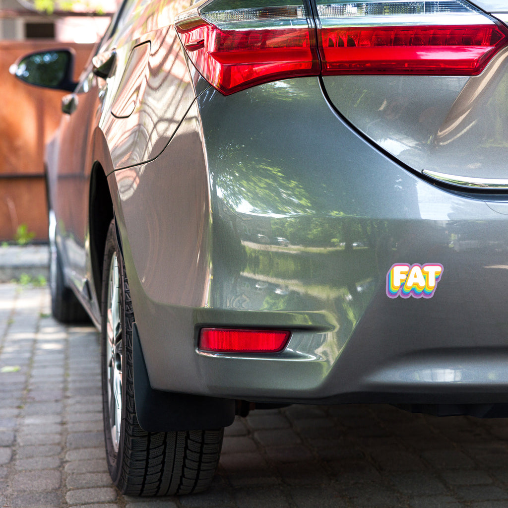 FAT Die Cut Sticker | Bold Body Positive Vinyl Decal | Curvy Pride & Self-Love | Durable & Waterproof | Worldwide Shipping