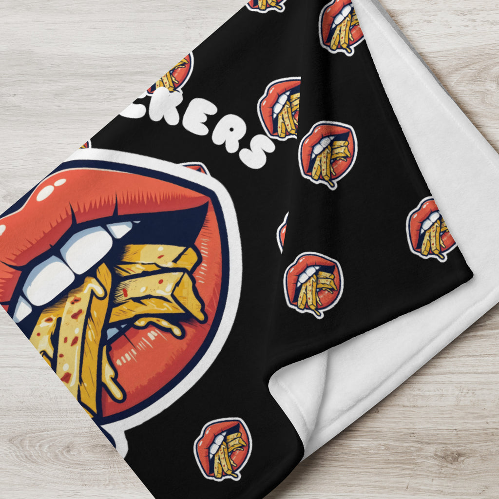 Get Thicker Stickers Signature Throw Blanket