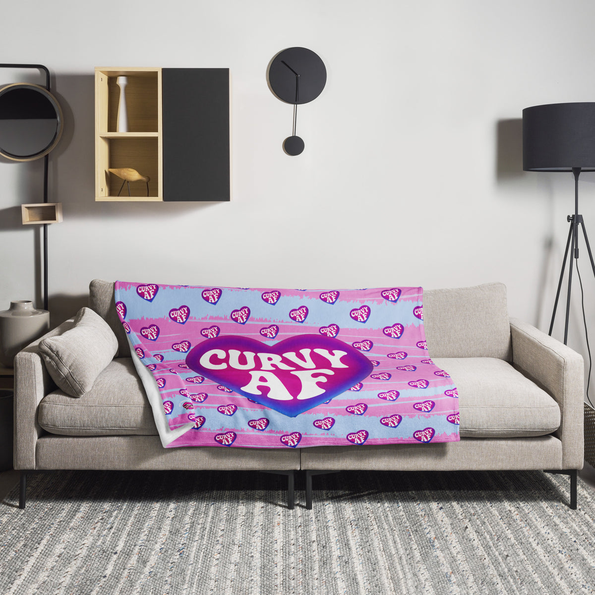 Curvy AF Throw Blanket