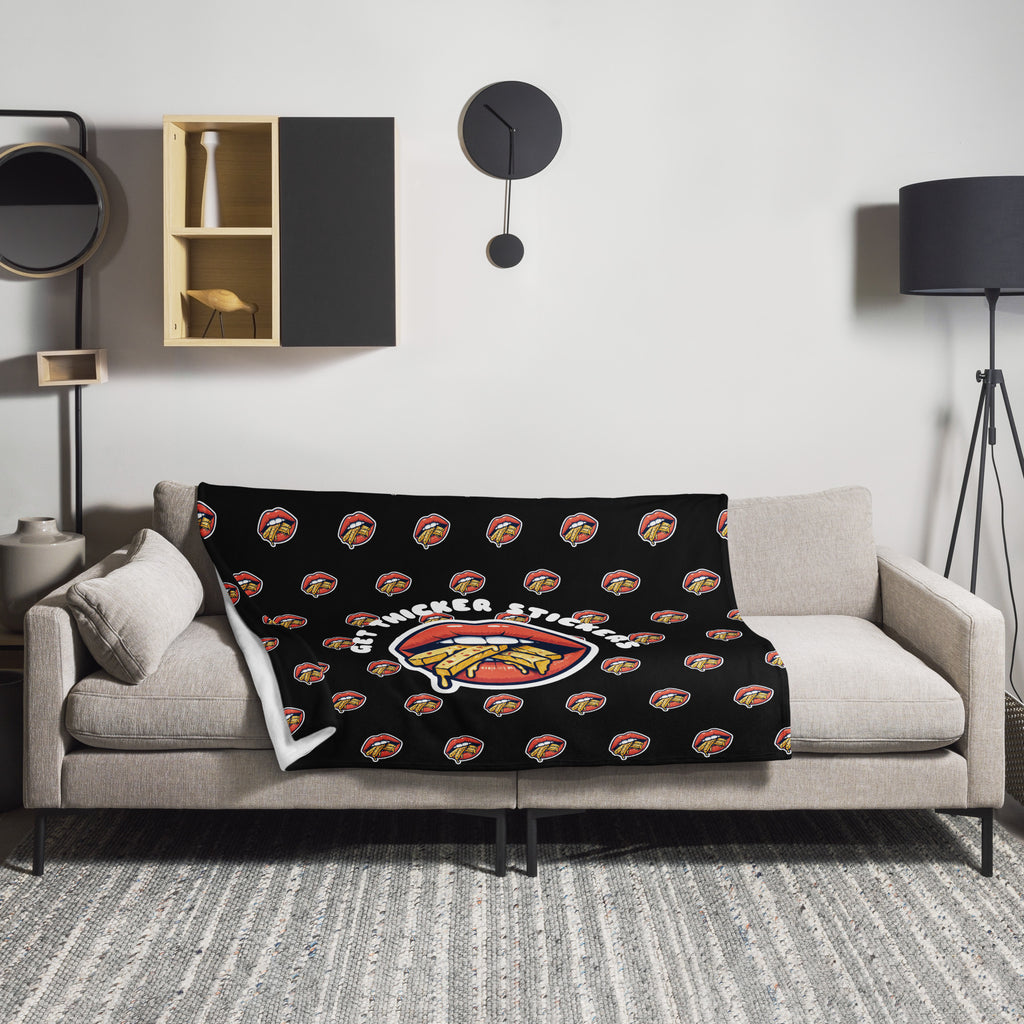 Get Thicker Stickers Signature Throw Blanket