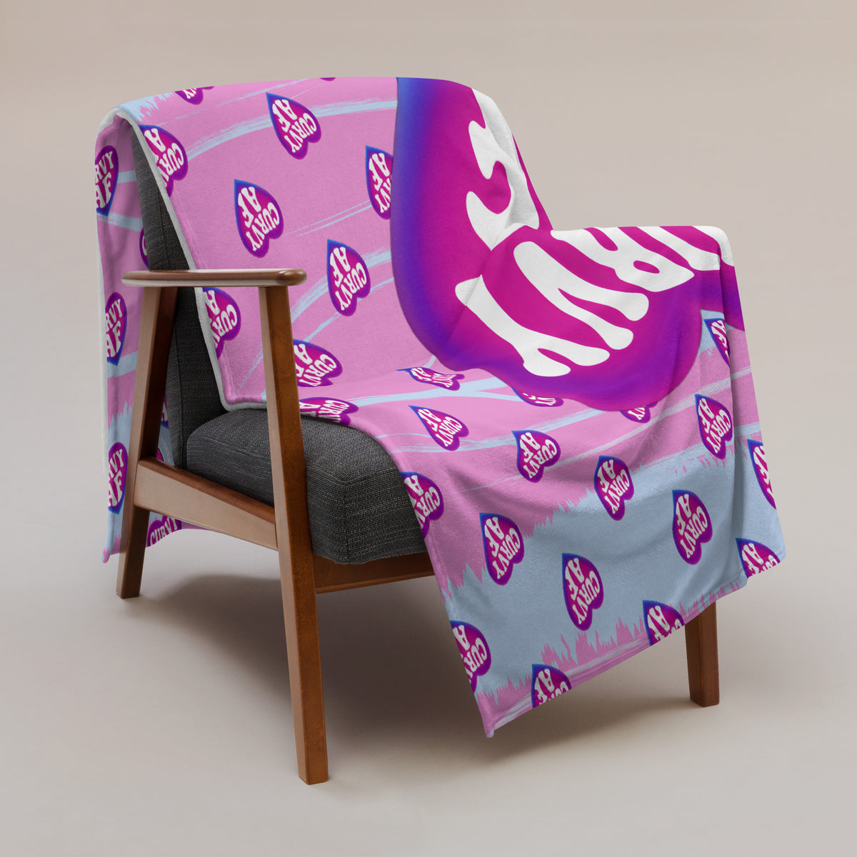 Curvy AF Throw Blanket